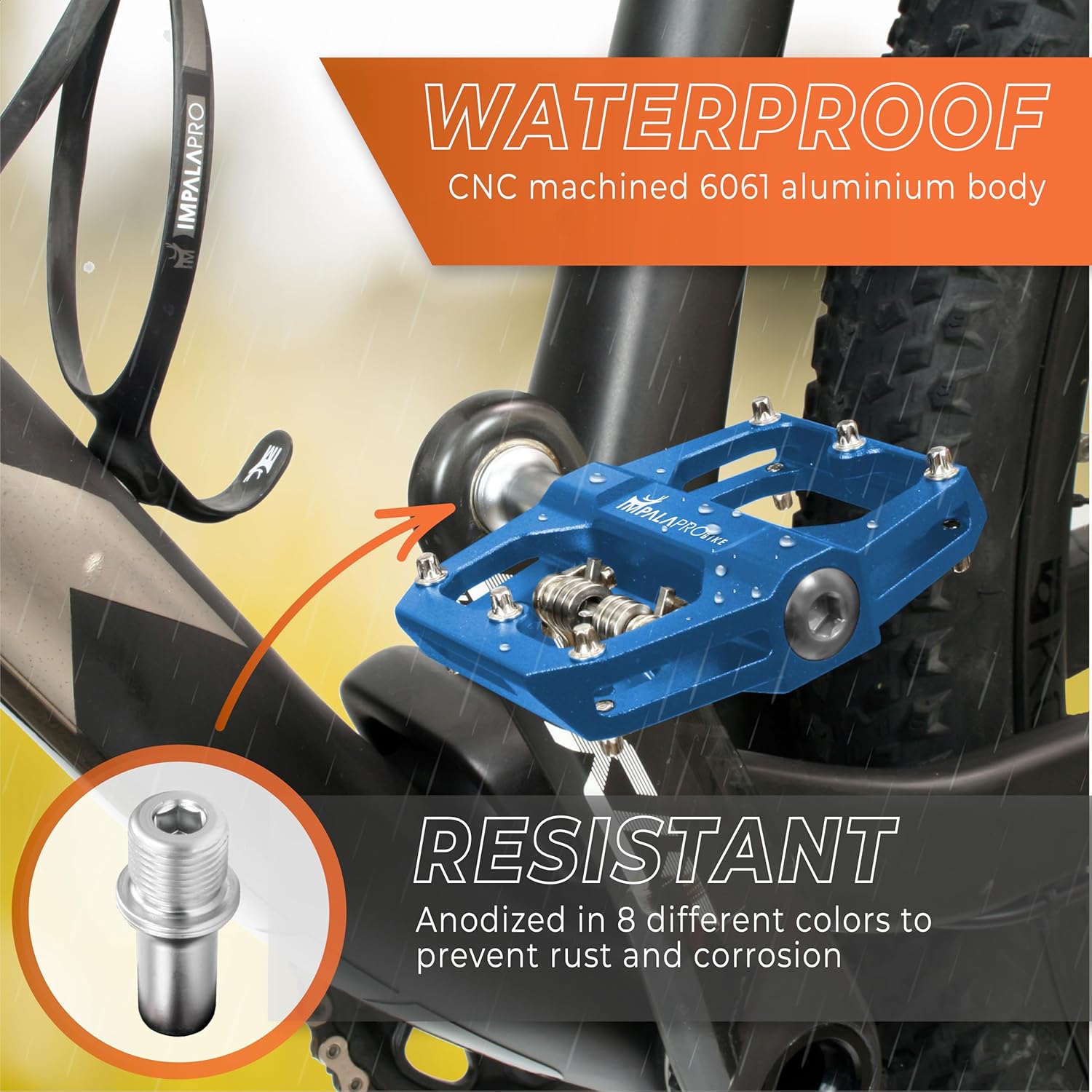 Impalapro Pedali SPD MTB 9/16'' Alluminio CNC - immagine 5