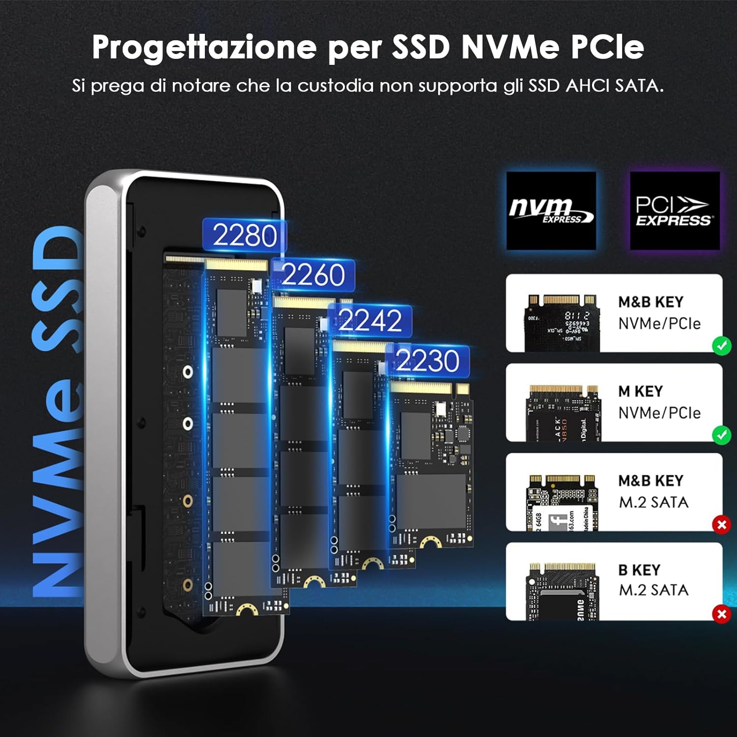 Wavlink Case SSD M.2 NVMe 40Gbps con Ventola - immagine 4