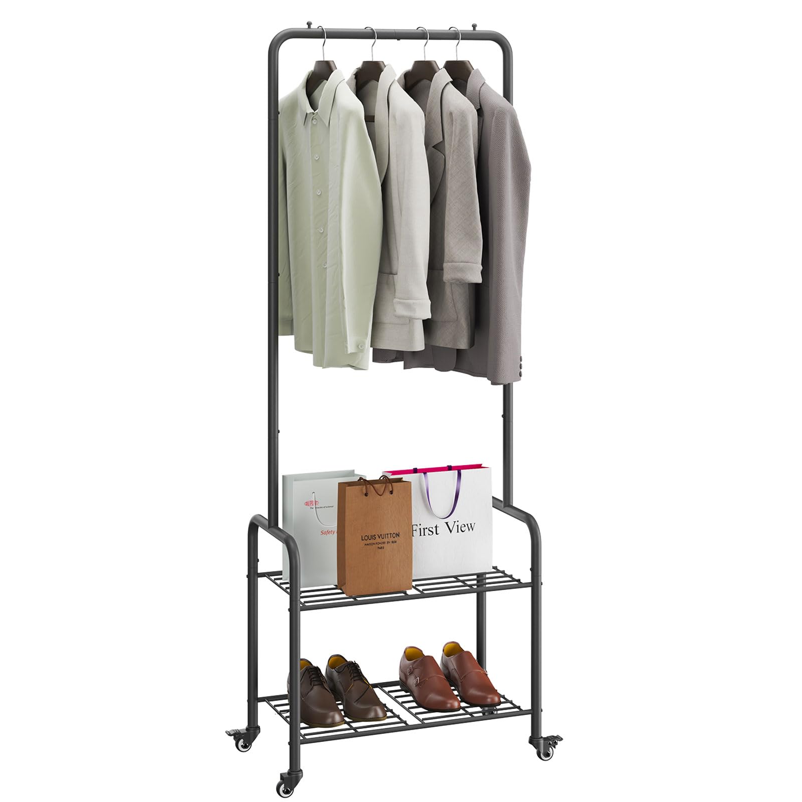 Ymyny Appendiabiti in Metallo 61×32×176CM, Nero