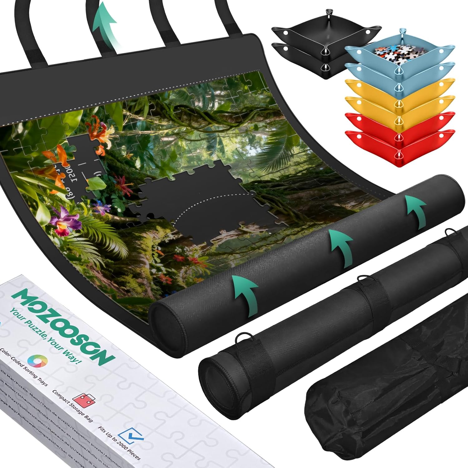 MOZOOSON Tappetino Puzzle Arrotolabile 95x150 cm - immagine 1