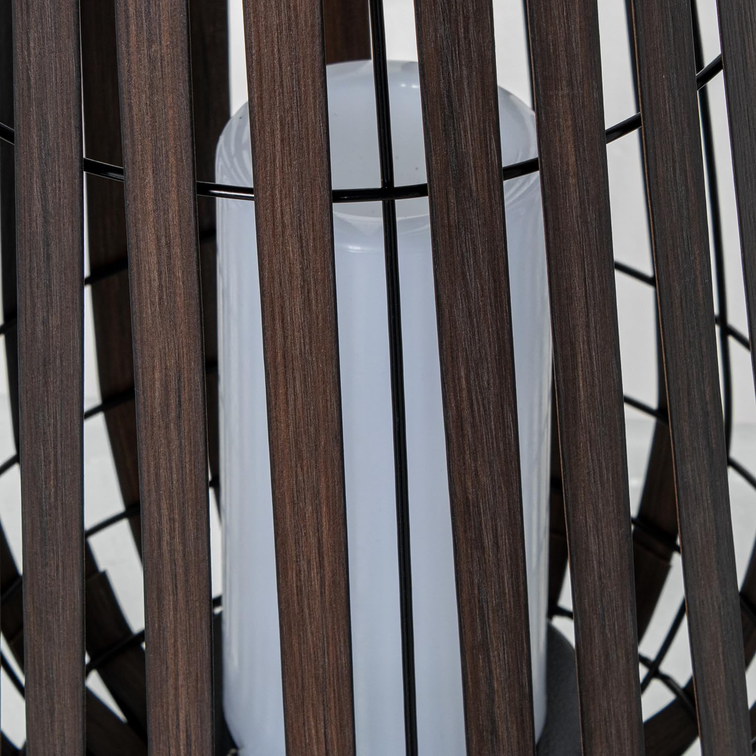 LÁMPARA SOLAR 65CM PIE HIERRO/PP+PE C/VELA LED_°28X65CM - immagine 3