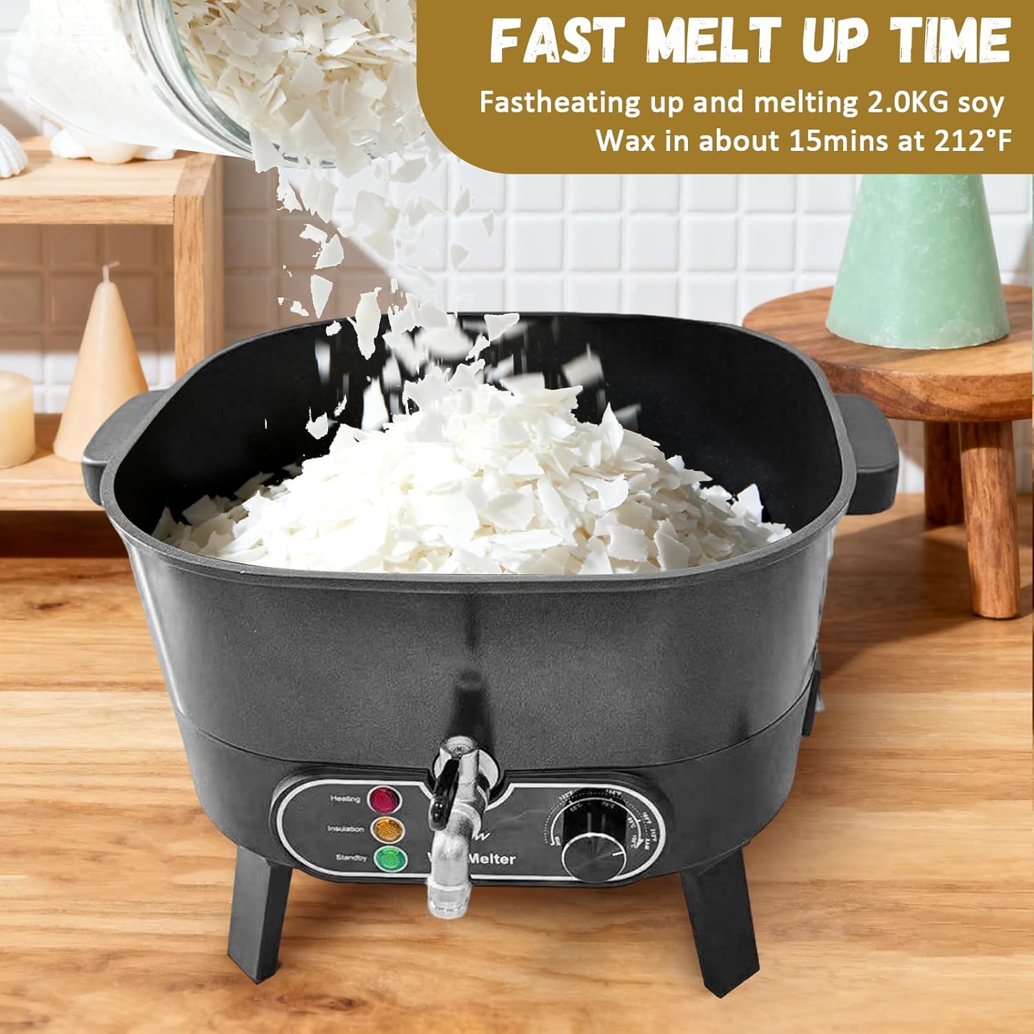 Liropau Cera da Fusione Elettrica 6L per Candele - immagine 3