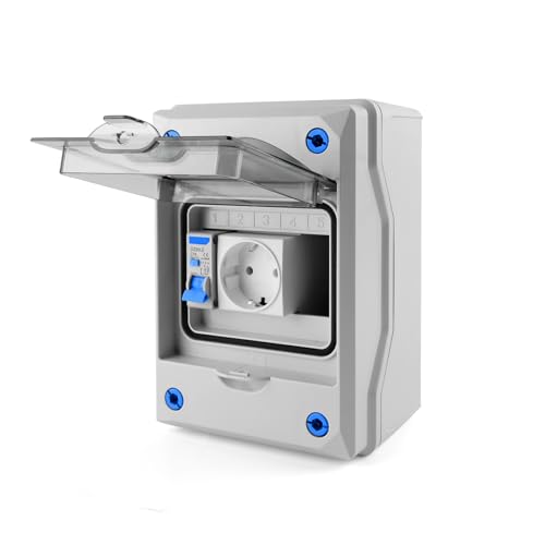 Scatola di Derivazione con Presa Schuko e Interruttore