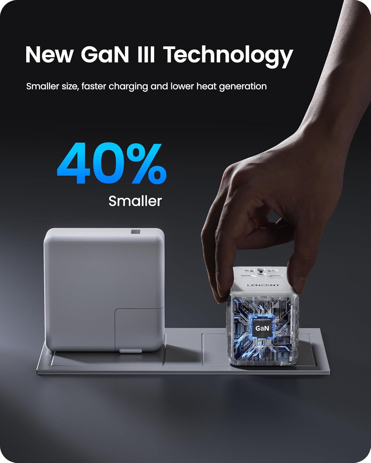 Lencent 65W Adattatore Universale da Viaggio - Bianco - immagine 4