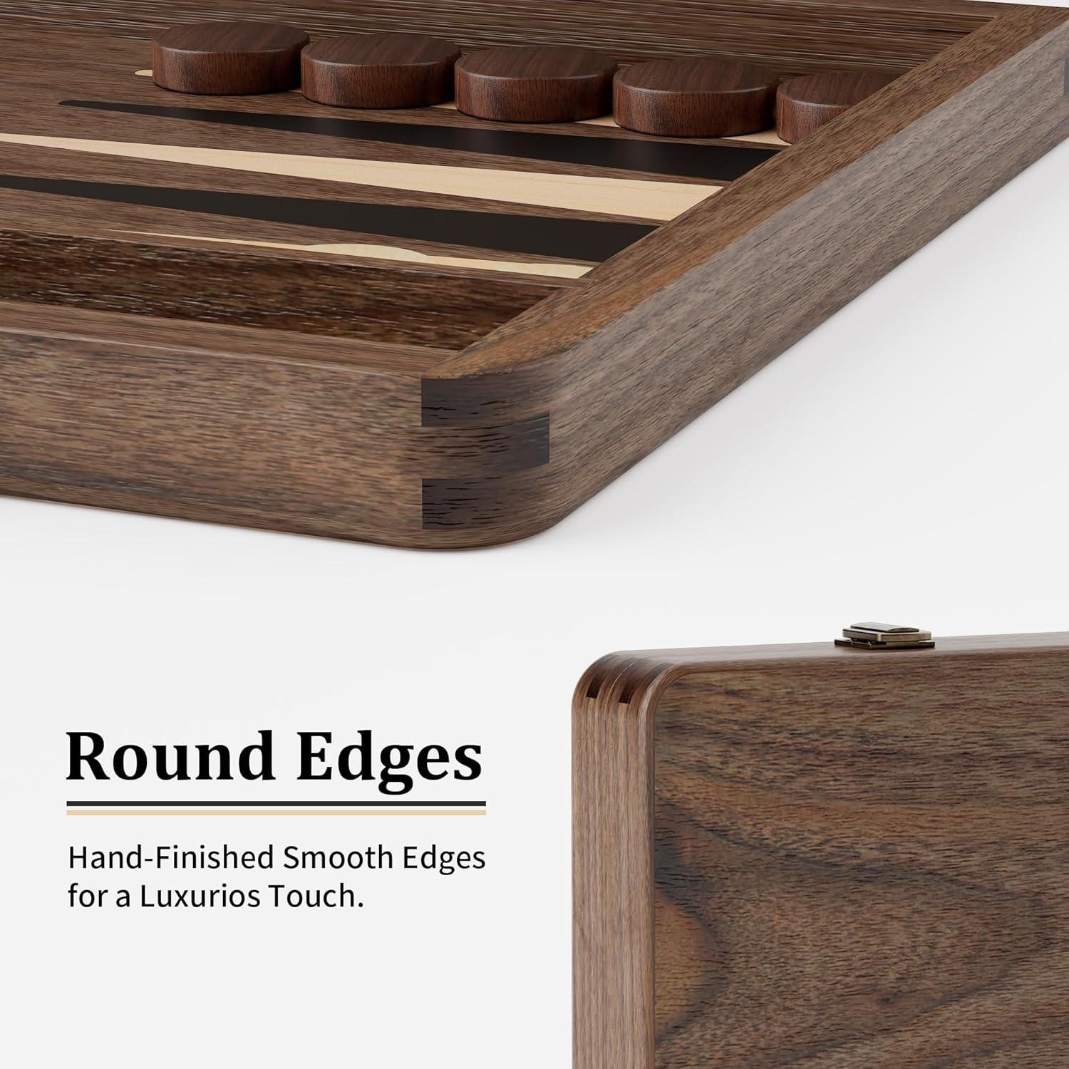 Set Backgammon Premium in Legno di Noce Nera - immagine 3