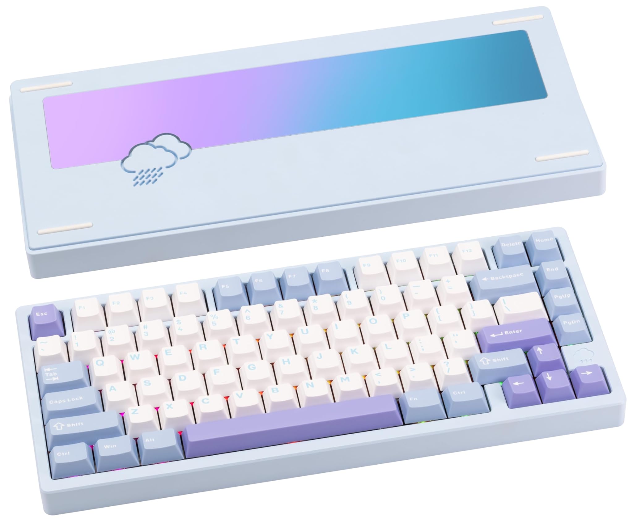 Cutiepcs WOBKEY Rainy 75 - Tastiera Meccanica Alluminio, Blu