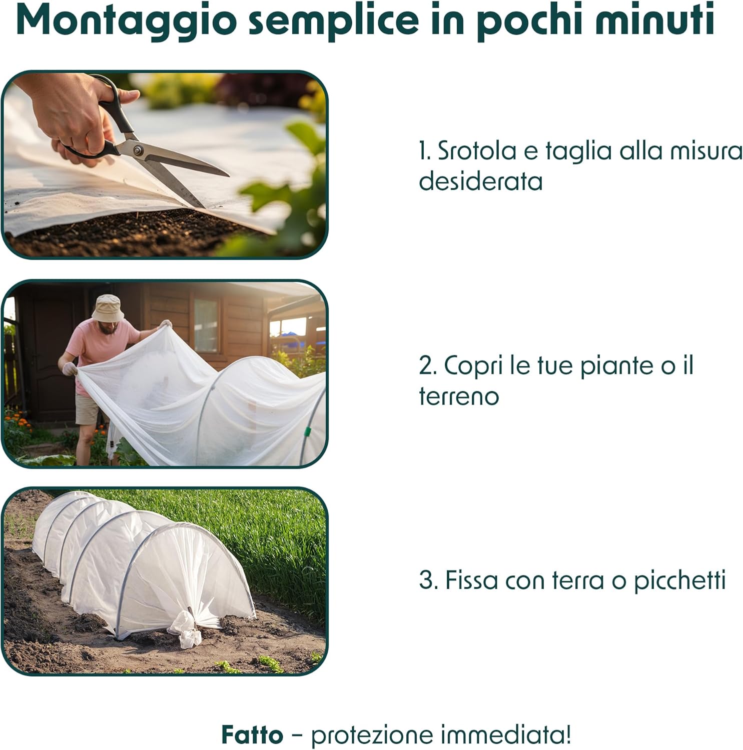 GARDENIX Tessuto Non Tessuto Invernale 50 g/m² - immagine 6