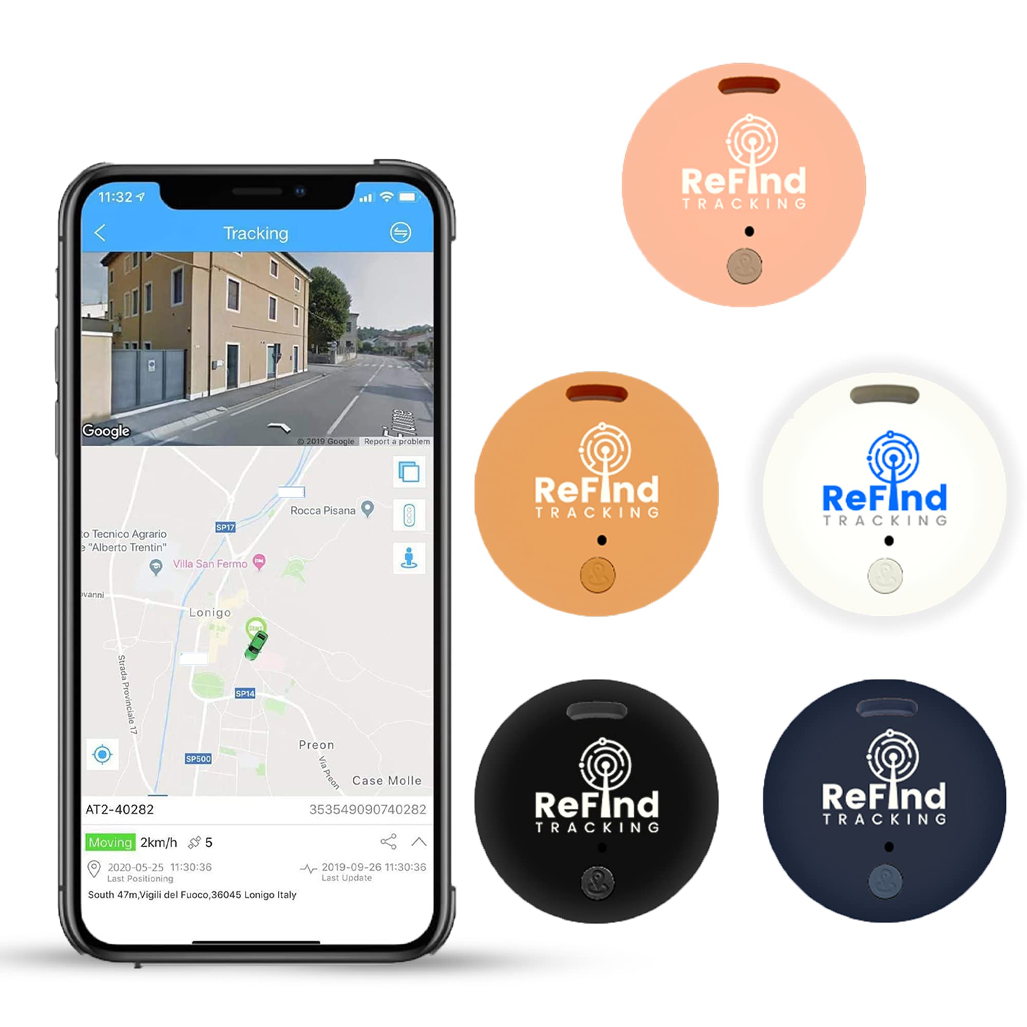 ReFind R2 Localizzatore Intelligente per Android e iPhone. Mini Tag GPS ...