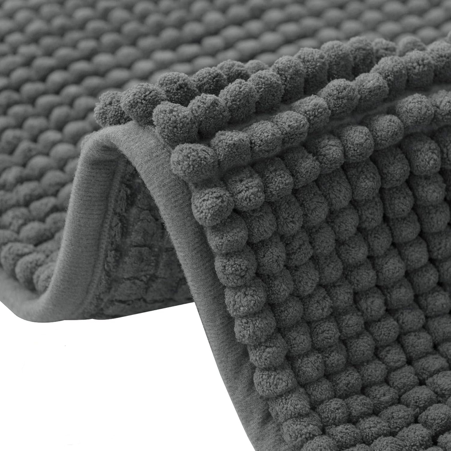 Flintronic Tappetino da Bagno in Ciniglia 50x80 cm, Grigio Scuro