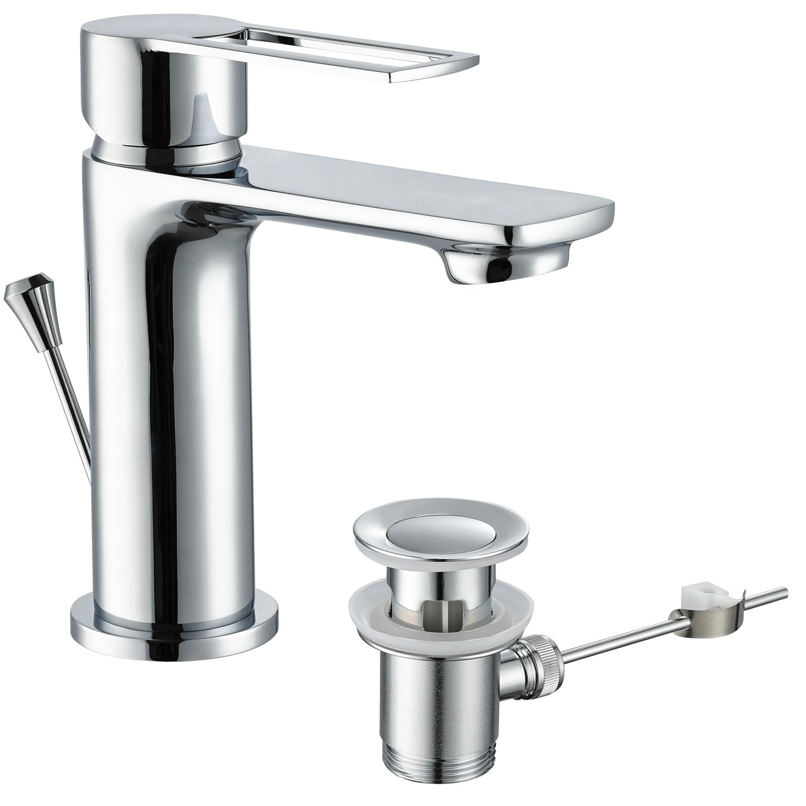 Rubinetto Miscelatore Monocomando per Lavabo, Cromato