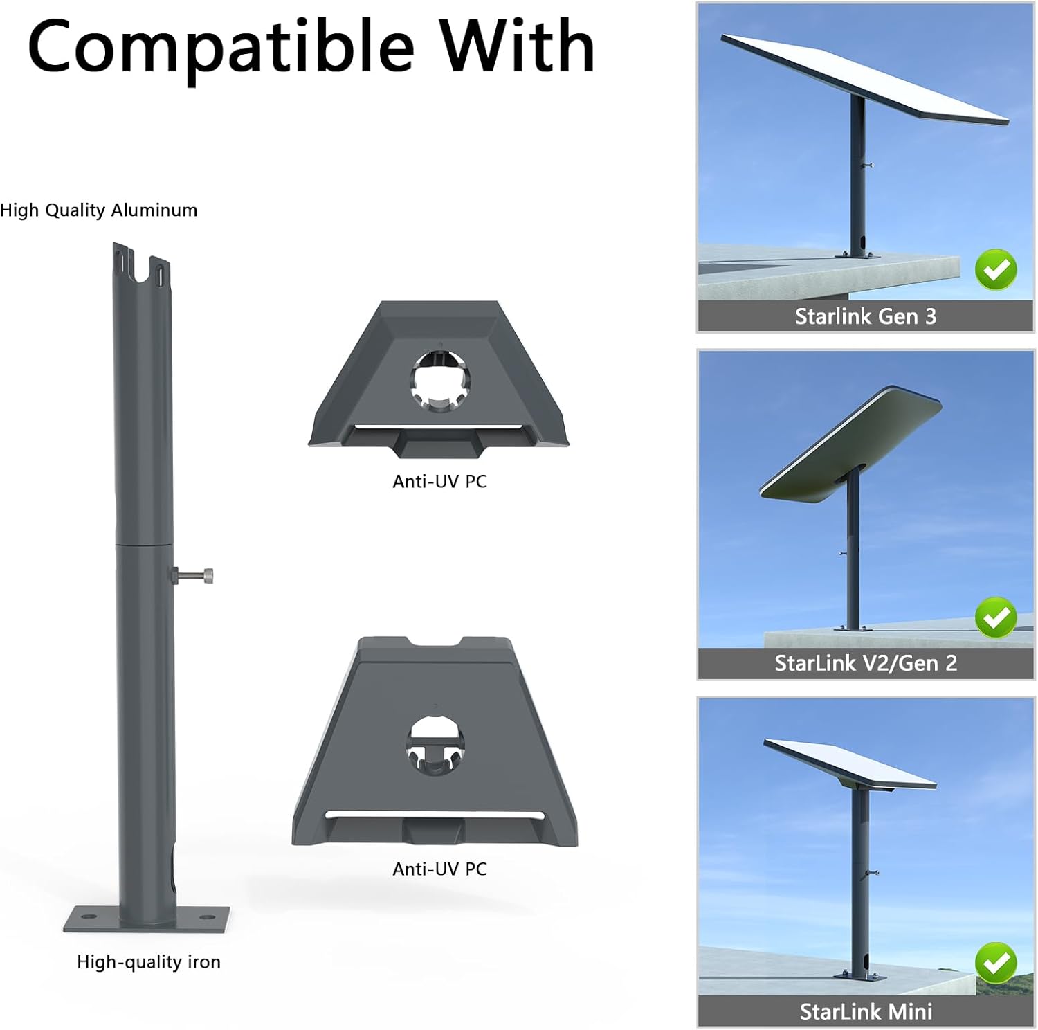 Holaca Supporto Aggiornato per Starlink Gen 3/2/Mini - immagine 3